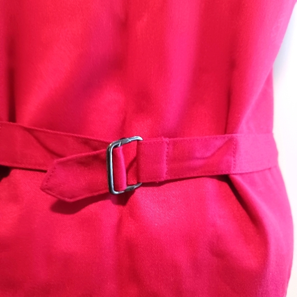 NWOT Esprit Reversible Passion Red & Wine Polka-dot Vest Small - Picture 5 of 11